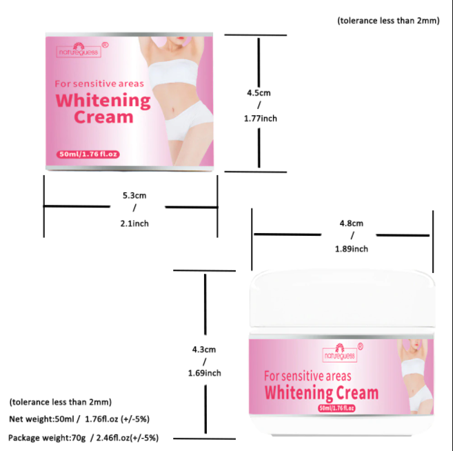 WHITENING CREAM FOR SENSITIVE AREAS
