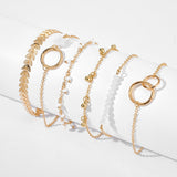 Tocona Bohemian Gold Tassel Bracelets