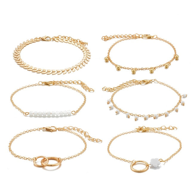 Tocona Bohemian Gold Tassel Bracelets