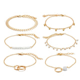 Tocona Bohemian Gold Tassel Bracelets
