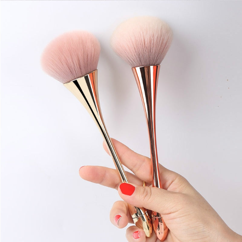 Large Rose Gold Powder Blush Brush