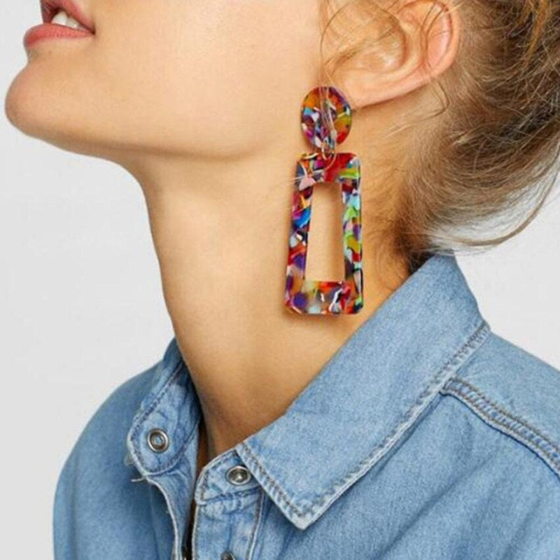 Fashion Tortoise Color Clip Earrings