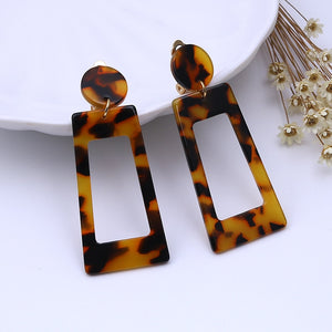 Fashion Tortoise Color Clip Earrings