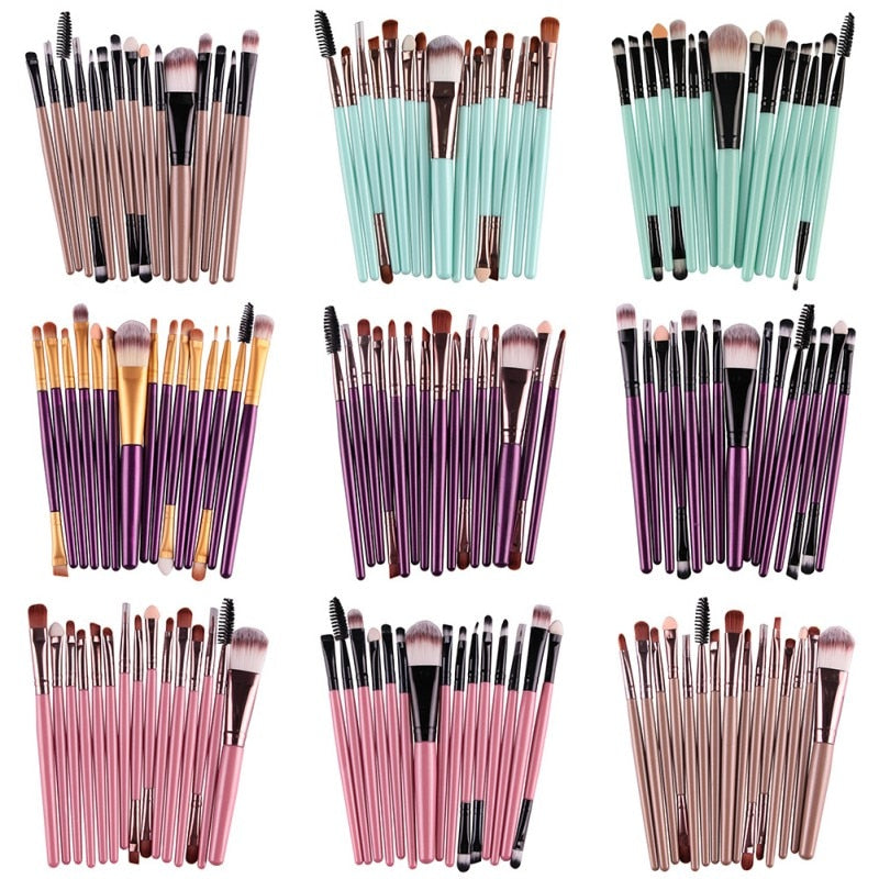 Professional makeup brushes set