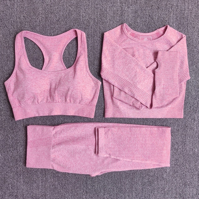 Seamless Women Yoga Set Workout Sportswear