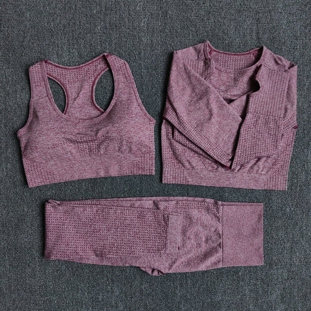 Seamless Women Yoga Set Workout Sportswear