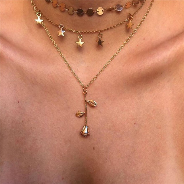 Multi-element Crystal Necklaces