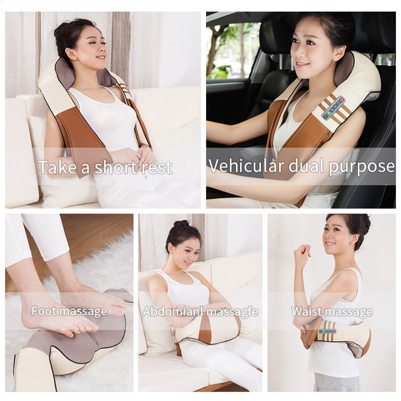 Infrared Heated Kneading Neck And Shoulder Massager