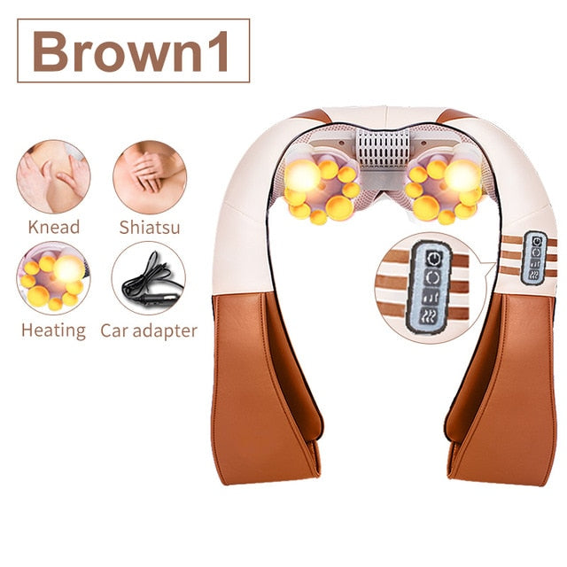 Infrared Heated Kneading Neck And Shoulder Massager