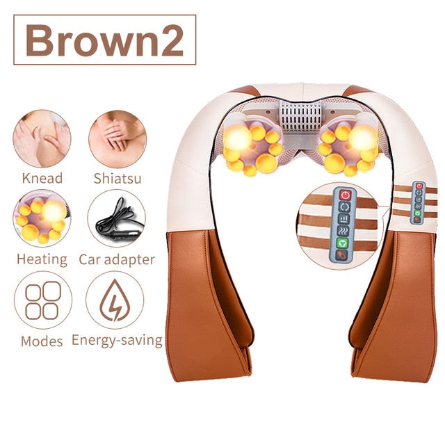 Infrared Heated Kneading Neck And Shoulder Massager