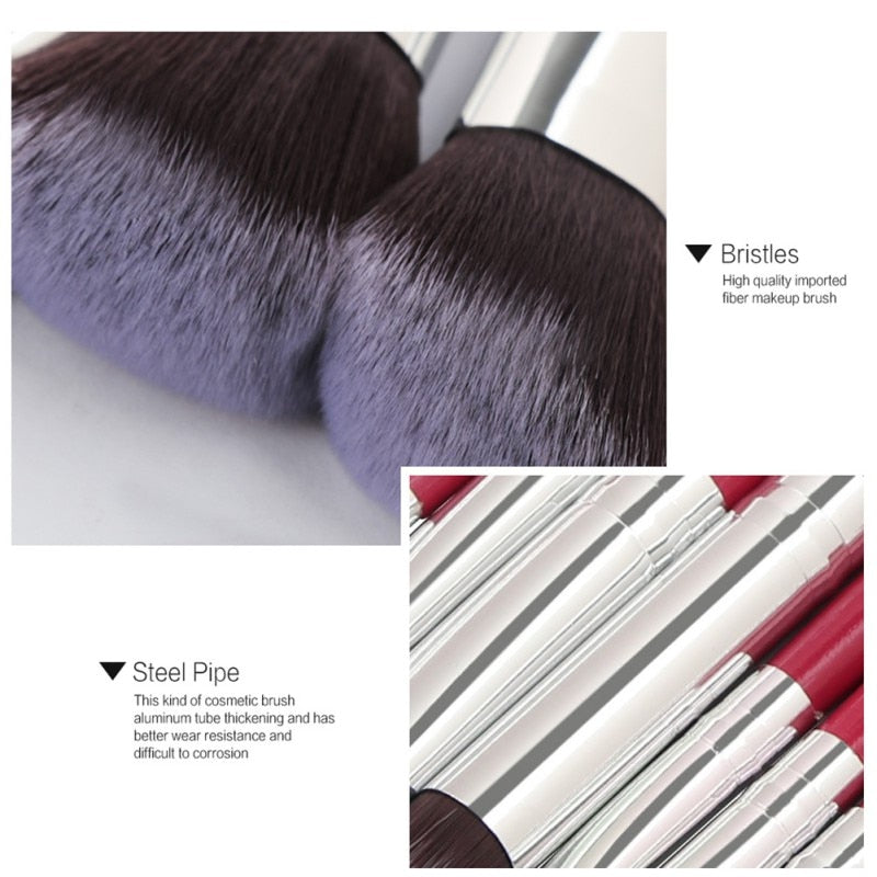 Professional makeup brushes set