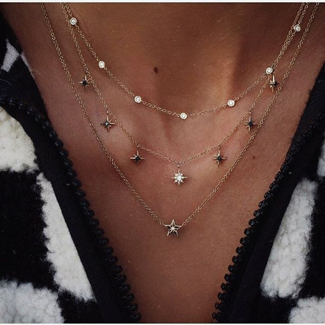 Multi-element Crystal Necklaces