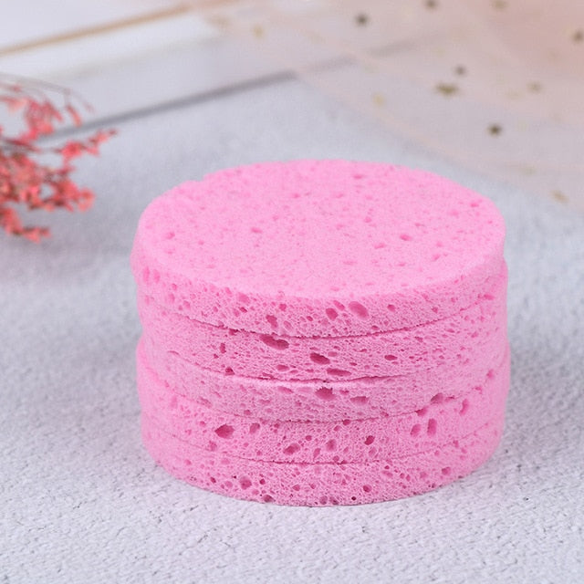 5pcs Natural Wood Fiber Face Wash Cleansing