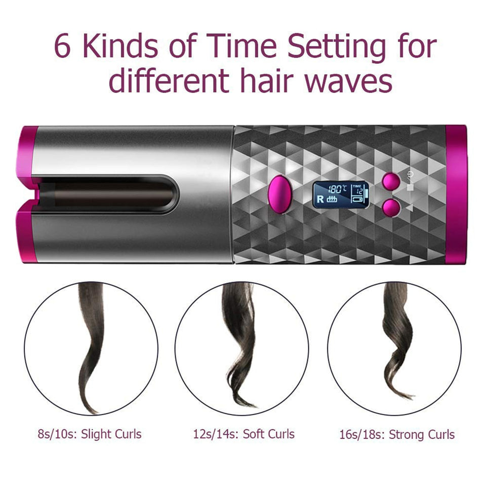 Portable Wireless Automatic Curling Iron Hair