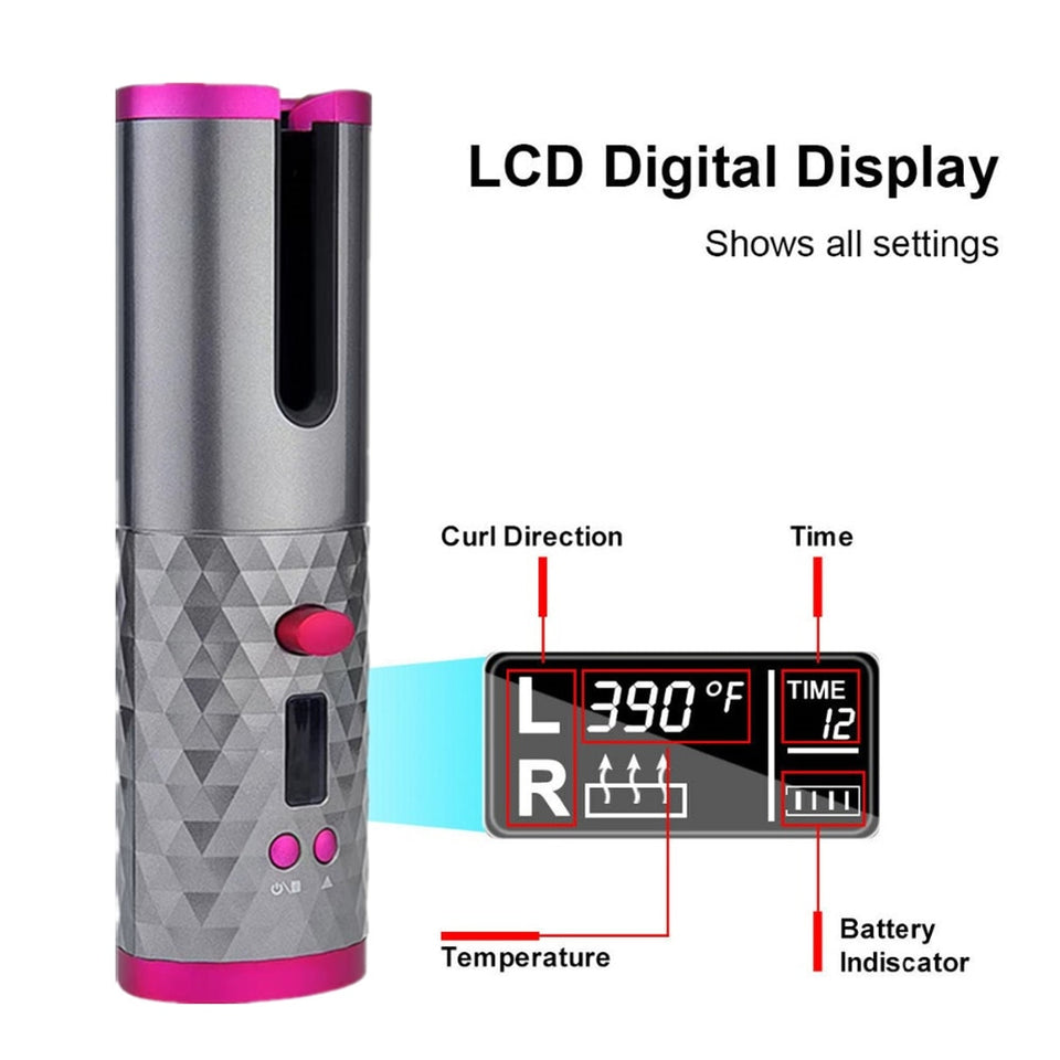 Portable Wireless Automatic Curling Iron Hair