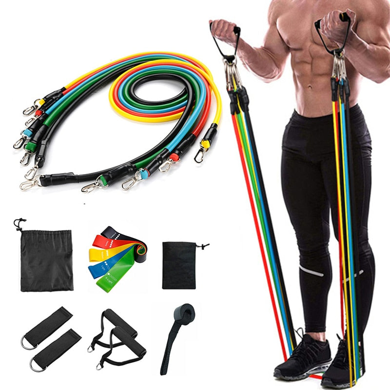 17Pcs/Set Latex Resistance Bands