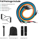 17Pcs/Set Latex Resistance Bands