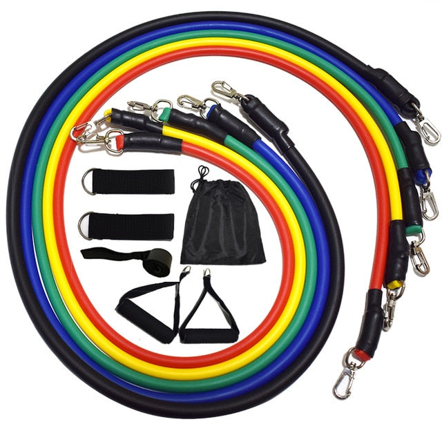 17Pcs/Set Latex Resistance Bands