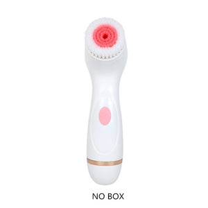 Rotating facial cleansing brush