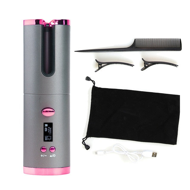 Portable Wireless Automatic Curling Iron Hair