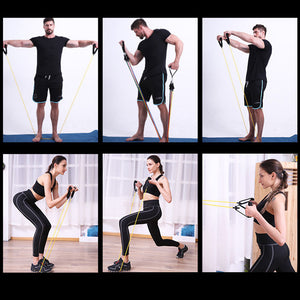 17Pcs/Set Latex Resistance Bands