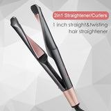 2 In 1 Professional Hair Straightener Spiral Wave Curler