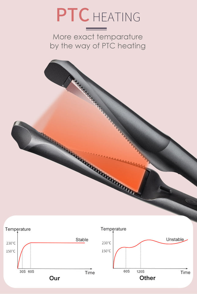 2 In 1 Professional Hair Straightener Spiral Wave Curler
